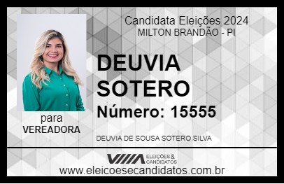 Candidato DEUVIA SOTERO 2024 - MILTON BRANDÃO - Eleições