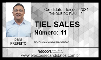 Candidato TIEL SALES 2024 - TANQUE DO PIAUÍ - Eleições