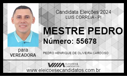 Candidato MESTRE PEDRO 2024 - LUIS CORREIA - Eleições