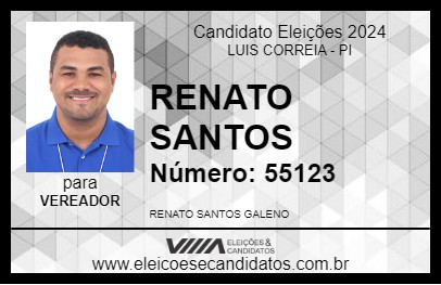 Candidato RENATO SANTOS 2024 - LUIS CORREIA - Eleições