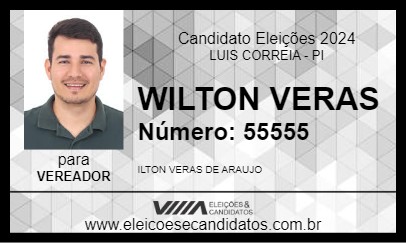 Candidato WILTON VERAS  2024 - LUIS CORREIA - Eleições