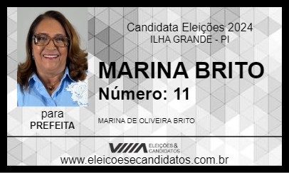 Candidato MARINA BRITO 2024 - ILHA GRANDE - Eleições