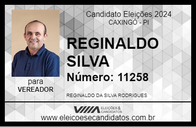 Candidato REGINALDO SILVA 2024 - CAXINGÓ - Eleições