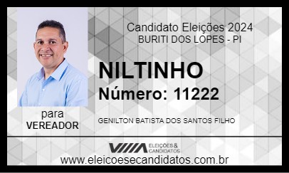 Candidato NILTINHO 2024 - BURITI DOS LOPES - Eleições