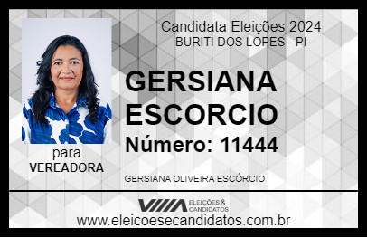 Candidato GERSIANA ESCORCIO 2024 - BURITI DOS LOPES - Eleições