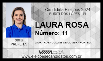 Candidato LAURA ROSA 2024 - BURITI DOS LOPES - Eleições