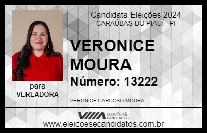 Candidato VERONICE MOURA 2024 - CARAÚBAS DO PIAUÍ - Eleições