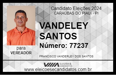 Candidato VANDELEI SANTOS 2024 - CARAÚBAS DO PIAUÍ - Eleições