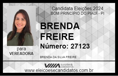 Candidato BRENDA FREIRE 2024 - BOM PRINCÍPIO DO PIAUÍ - Eleições