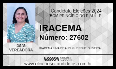 Candidato IRACEMA 2024 - BOM PRINCÍPIO DO PIAUÍ - Eleições