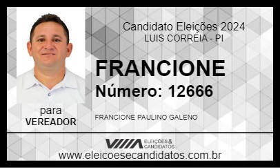 Candidato FRANCIONE 2024 - LUIS CORREIA - Eleições