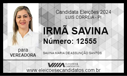 Candidato IRMÃ SAVINA 2024 - LUIS CORREIA - Eleições