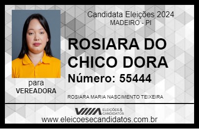 Candidato ROSIARA DO CHICO DORA 2024 - MADEIRO - Eleições