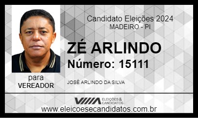 Candidato ZÉ ARLINDO 2024 - MADEIRO - Eleições