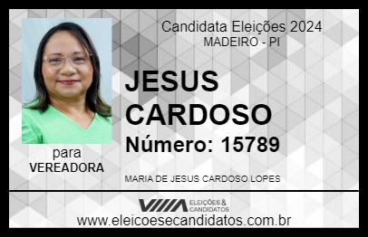 Candidato JESUS CARDOSO 2024 - MADEIRO - Eleições