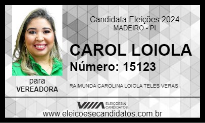 Candidato CAROL LOIOLA 2024 - MADEIRO - Eleições