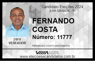 Candidato FERNANDO COSTA 2024 - ILHA GRANDE - Eleições