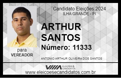 Candidato ARTHUR SANTOS 2024 - ILHA GRANDE - Eleições