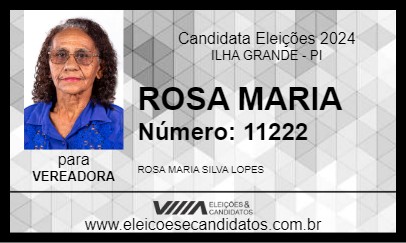 Candidato ROSA MARIA 2024 - ILHA GRANDE - Eleições