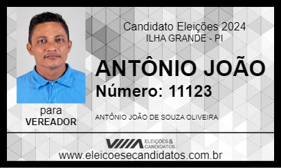 Candidato ANTÔNIO JOÃO 2024 - ILHA GRANDE - Eleições