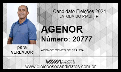 Candidato AGENOR 2024 - JATOBÁ DO PIAUÍ - Eleições