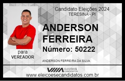 Candidato ANDERSON FERREIRA 2024 - TERESINA - Eleições