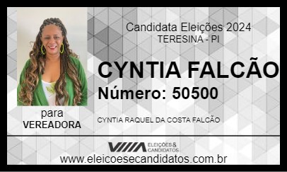 Candidato CYNTIA FALCÃO 2024 - TERESINA - Eleições