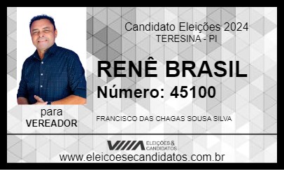 Candidato RENÊ BRASIL 2024 - TERESINA - Eleições