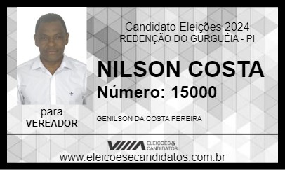 Candidato NILSON COSTA 2024 - REDENÇÃO DO GURGUÉIA - Eleições