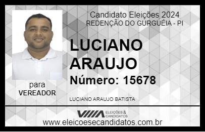 Candidato LUCIANO ARAUJO 2024 - REDENÇÃO DO GURGUÉIA - Eleições