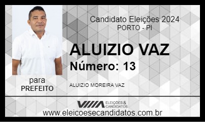 Candidato ALUIZIO VAZ 2024 - PORTO - Eleições