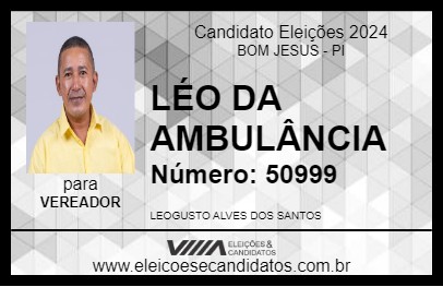 Candidato LÉO DA AMBULÂNCIA 2024 - BOM JESUS - Eleições