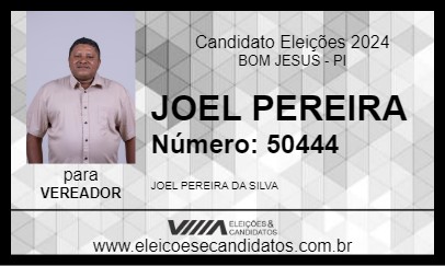 Candidato JOEL PEREIRA 2024 - BOM JESUS - Eleições