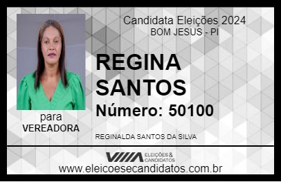 Candidato REGINA SANTOS 2024 - BOM JESUS - Eleições