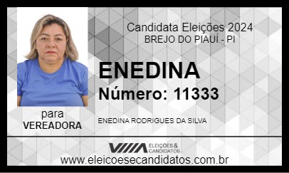 Candidato ENEDINA 2024 - BREJO DO PIAUÍ - Eleições