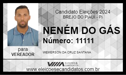 Candidato NENÉM DO GÁS 2024 - BREJO DO PIAUÍ - Eleições