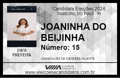 Candidato JOANINHA DO BEIJINHA 2024 - TAMBORIL DO PIAUÍ - Eleições