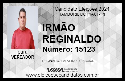 Candidato IRMÃO REGINALDO 2024 - TAMBORIL DO PIAUÍ - Eleições