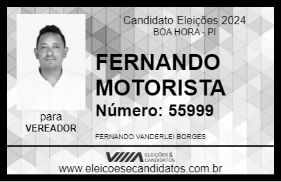 Candidato FERNANDO MOTORISTA 2024 - BOA HORA - Eleições