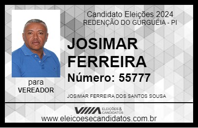 Candidato JOSIMAR FERREIRA 2024 - REDENÇÃO DO GURGUÉIA - Eleições