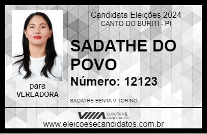 Candidato SADATHE DO POVO 2024 - CANTO DO BURITI - Eleições