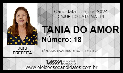 Candidato TANIA DO AMOR 2024 - CAJUEIRO DA PRAIA - Eleições