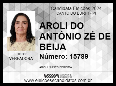 Candidato AROLI DO ANTÔNIO ZÉ DE BEIJA 2024 - CANTO DO BURITI - Eleições