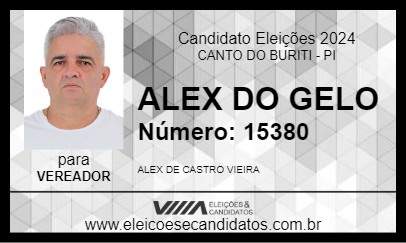 Candidato ALEX DO GELO 2024 - CANTO DO BURITI - Eleições