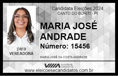 Candidato MARIA JOSÉ ANDRADE 2024 - CANTO DO BURITI - Eleições