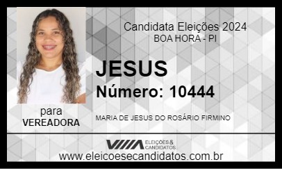 Candidato JESUS 2024 - BOA HORA - Eleições