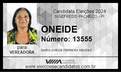 Candidato ONEIDE 2024 - SIGEFREDO PACHECO - Eleições