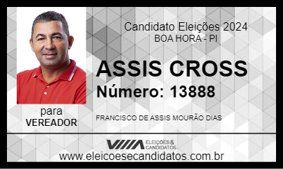 Candidato ASSIS CROSS 2024 - BOA HORA - Eleições