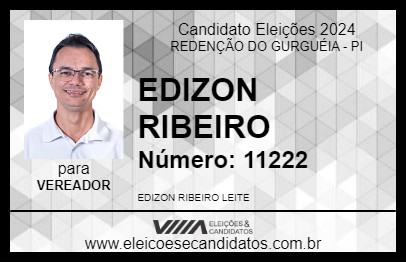 Candidato EDIZON RIBEIRO 2024 - REDENÇÃO DO GURGUÉIA - Eleições