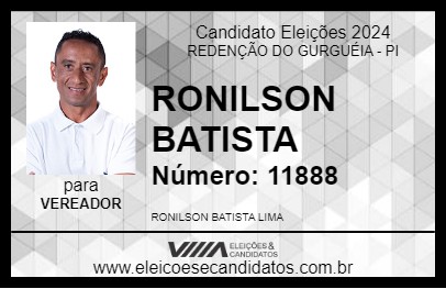 Candidato RONILSON BATISTA 2024 - REDENÇÃO DO GURGUÉIA - Eleições